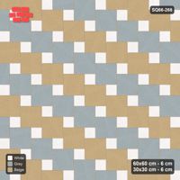 Interlock (Pasco) 60x60 cm · SQ66-268 · Offset Lattice, 30x30 Holes, Column Tones, Mirrored, Kerb