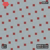 Interlock (Pasco) 60x60 cm · SQ66-271 · Offset Lattice, 20x20 Holes, Solid Slabs, 460 cm