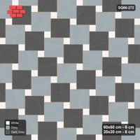 Interlock (Pasco) 60x60 cm · SQ66-272 · Offset Lattice, 20x20 Holes, Alternating Slabs, Mirrored