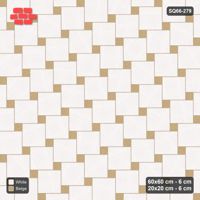 Interlock (Pasco) 60x60 cm · SQ66-279 · Offset Lattice, 20x20 Holes, Solid Slabs, 520 cm