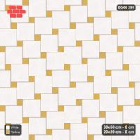 Interlock (Pasco) 60x60 cm · SQ66-281 · Offset Lattice, 20x20 Holes, Solid Slabs, 480 cm