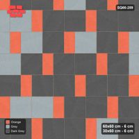 Interlock (Pasco) 60x60 cm · SQ66-289 · Slab Pair + 30x60 Plank Step, Blend, Right, Kerb, 430 cm