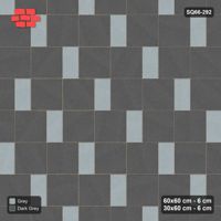 Interlock (Pasco) 60x60 cm · SQ66-292 · Slab Pair + 30x60 Plank Step, Solid Slabs, Left, 600 cm