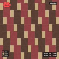 Interlock (Pasco) 60x60 cm · SQ66-299 · Slab Pair + 30x60 Plank Step, Checker, Right, Kerb, 540 cm