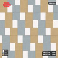 Interlock (Pasco) 60x60 cm · SQ66-306 · Slab Pair + 40x60 Plank Step, Checker, Right, 460 cm