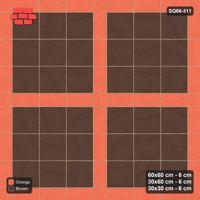 Interlock (Pasco) 60x60 cm · SQ66-311 · Panel Grid 3x3, 30 cm Lines, Dark Lines, Line Edges, 450 cm
