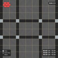 Interlock (Pasco) 60x60 cm · SQ66-312 · Panel Grid 2x3, 30 cm Lines, Accent Crossings, 540 cm