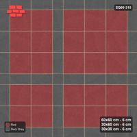 Interlock (Pasco) 60x60 cm · SQ66-315 · Panel Grid 2x2, 30 cm Lines, Dark Lines, Line Edges, 390 cm