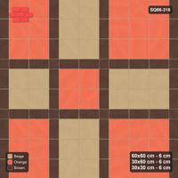Interlock (Pasco) 60x60 cm · SQ66-316 · Panel Grid 2x3, 30 cm Lines, Block Panels, Kerb, 580 cm