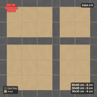 Interlock (Pasco) 60x60 cm · SQ66-319 · Panel Grid 3x3, 30 cm Lines, Dark Lines, Line Edges, 390 cm