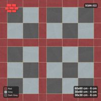 Interlock (Pasco) 60x60 cm · SQ66-322 · Panel Grid 2x3, 30 cm Lines, Two-Tone Slabs, Line Edges