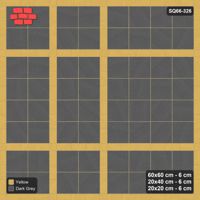 Interlock (Pasco) 60x60 cm · SQ66-326 · Panel Grid 2x2, 20 cm Lines, Dark Lines, Line Edges, 560 cm