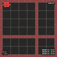 Interlock (Pasco) 60x60 cm · SQ66-327 · Panel Grid 4x2, 20 cm Lines, Dark Lines, Line Edges, 420 cm
