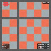 Interlock (Pasco) 60x60 cm · SQ66-330 · Panel Grid 2x4, 20 cm Lines, Two-Tone Slabs, Kerb, 460 cm