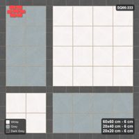 Interlock (Pasco) 60x60 cm · SQ66-333 · Panel Grid 2x2, 20 cm Lines, Block Panels, Line Edges