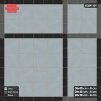 Interlock (Pasco) 60x60 cm · SQ66-335 · Panel Grid 4x4, 20 cm Lines, Alternating Lines, Kerb, 460 cm