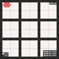 Interlock (Pasco) 60x60 cm · SQ66-336 · Panel Grid 2x2, 20 cm Lines, Dark Lines, 440 cm