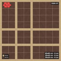 Interlock (Pasco) 60x60 cm · SQ66-337 · Panel Grid 2x2, 20 cm Lines, Dark Lines