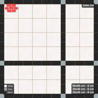 Interlock (Pasco) 60x60 cm · SQ66-338 · Panel Grid 4x2, 20 cm Lines, Accent Crossings, Line Edges
