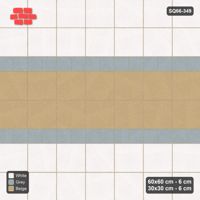 Interlock (Pasco) 60x60 cm · SQ66-349 · Checker Slabs, 30x30 Ribbons, Block Checker, 120 cm Bands