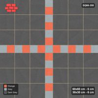 Interlock (Pasco) 60x60 cm · SQ66-350 · Slab Panels, 30x30 Lines, Dashed Lines, 180 cm Panels
