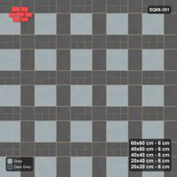 Interlock (Pasco) 60x60 cm · SQ66-351 · Five-Size Ashlar, 100 cm Block, Slab vs Rest, Repeat, 500 cm