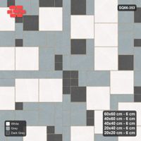 Interlock (Pasco) 60x60 cm · SQ66-353 · Five-Size Ashlar, 200 cm Block, Size Tones, Varied, 400 cm
