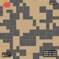 Interlock (Pasco) 60x60 cm · SQ66-372 · Three-Size Ashlar, 180 cm Block, Random Tones, Varied