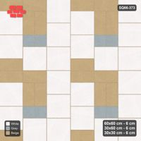 Interlock (Pasco) 60x60 cm · SQ66-373 · Three-Size Ashlar, 180 cm Block, Size Tones, Repeat, Kerb