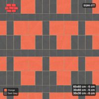 Interlock (Pasco) 60x60 cm · SQ66-377 · Three-Size Ashlar, 150 cm Block, Slab vs Rest, Repeat