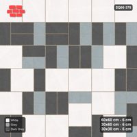 Interlock (Pasco) 60x60 cm · SQ66-378 · Three-Size Ashlar, 120 cm Block, Size Tones, Varied, 360 cm