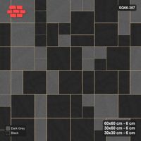 Interlock (Pasco) 60x60 cm · SQ66-387 · Three-Size Ashlar, 120 cm Block, Random Tones, Varied