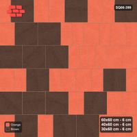 Interlock (Pasco) 60x60 cm · SQ66-399 · Roman Course Mix, 60 cm Courses, Length Tones, Horizontal