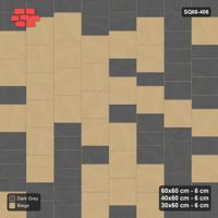 Interlock (Pasco) 60x60 cm · SQ66-406 · Roman Course Mix, 60 cm Courses, Length Tones, 480 cm