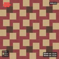 Interlock (Pasco) 60x60 cm · SQ66-413 · Double Pinwheel, 180 cm Module, Accent Centre, Left Hand