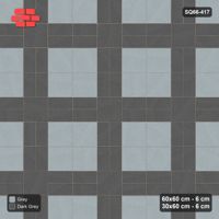 Interlock (Pasco) 60x60 cm · SQ66-417 · Double Pinwheel, 180 cm Module, Contrast Centre, Right Hand
