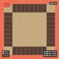 Interlock (Pasco) 60x60 cm · SQ66-435 · Rug, 4x4 Slab Field, Stack Centre, Corner Keys, 420 cm