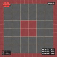 Interlock (Pasco) 60x60 cm · SQ66-436 · Rug, 6x6 Slab Field, Stack Centre, Corner Keys, 600 cm