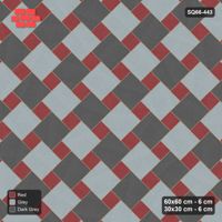 Interlock (Pasco) 60x60 cm · SQ66-443 · 45 Degree Lattice in Kerb, Alternating Slabs, Kerb, 520 cm
