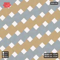 Interlock (Pasco) 60x60 cm · SQ66-448 · 45 Degree Lattice in Kerb, Column Tones, Mirrored, Kerb