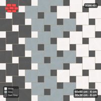 Interlock (Pasco) 60x60 cm · SQ66-451 · Ombre Gradient, Offset Lattice, Light to Dark, 480 cm