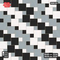 Interlock (Pasco) 60x60 cm · SQ66-453 · Diagonal Colour Bands, Offset Lattice, 120 cm Bands, Cycled