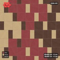 Interlock (Pasco) 60x60 cm · SQ66-455 · Ombre Gradient, Slab-Step, Dark to Light, 600 cm