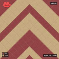 Interlock (Pasco) 60x60 cm · SQ66-49 · Diagonal Concentric Rings