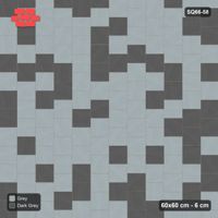 Interlock (Pasco) 60x60 cm · SQ66-58 · Vertical Half-Bond Tonal Blend