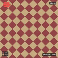 Interlock (Pasco) 60x60 cm · SQ66-64 · Diagonal with Slab Checkerboard