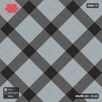 Interlock (Pasco) 60x60 cm · SQ66-75 · Diagonal with Grid Lines with Crossing Dots