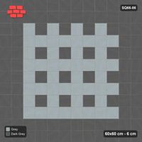 Interlock (Pasco) 60x60 cm · SQ66-86 · Dotted Grid with Double Slab Border