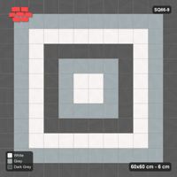 Interlock (Pasco) 60x60 cm · SQ66-9 · Concentric Square Rings