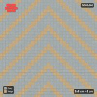 Interlock (Pasco) 8x8 cm · SQ88-100 · Stack Bond Zig-Zag Chevron Stripes 2-Cobble
